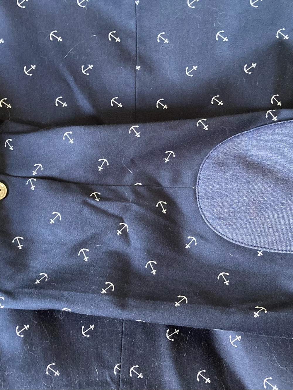 Tommy Hilfiger women’s nautical navy  blue blazer w/white anchor print, size M - Picture 11 of 13